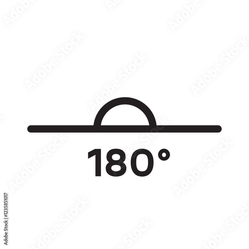 180 angle icon 