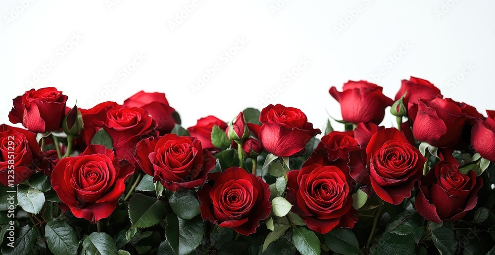 Obraz premium red rose on white background