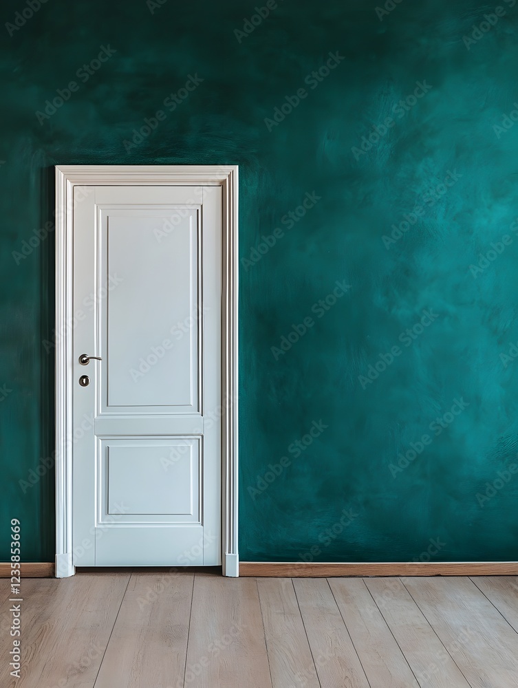 room with green door room with green door