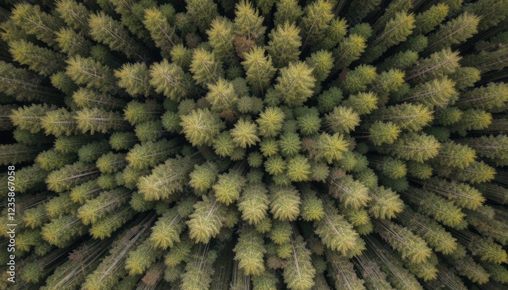 Overhead view of a forest canopy Overhead view of a forest canopy