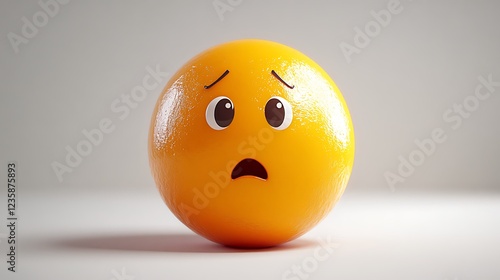 Wallpaper Mural 3D Orange Emoji, Afraid, Studio Shot, Digital Art,  Good for Emojis, Social Media Torontodigital.ca