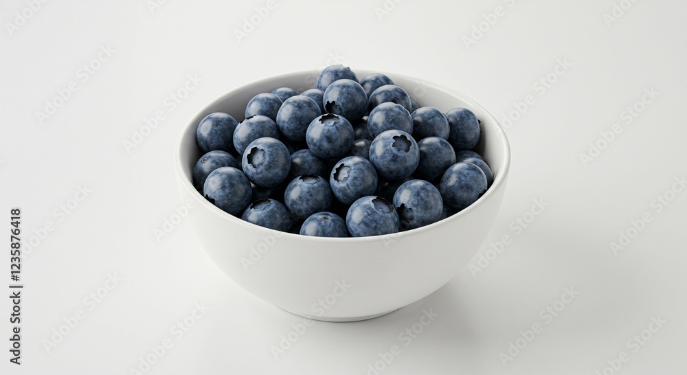 Fresh Blueberries in a White Bowl Healthy Eating Concept Close Up Studio Shot Fresh Blueberries in a White Bowl Healthy Eating Concept Close Up Studio Shot