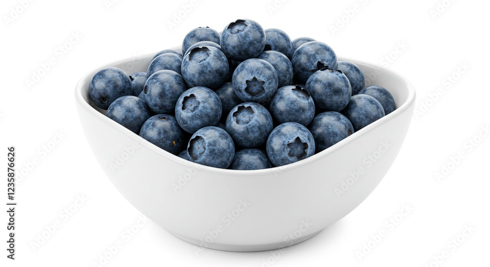 Fresh Blueberries in White Bowl Healthy Snack Dietary Food Close up Studio Shot Fresh Blueberries in White Bowl Healthy Snack Dietary Food Close up Studio Shot