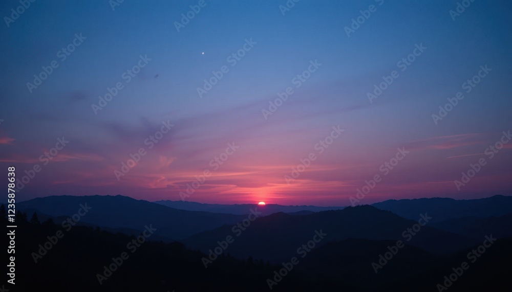 Obraz premium Twilight glow fading into deep indigo