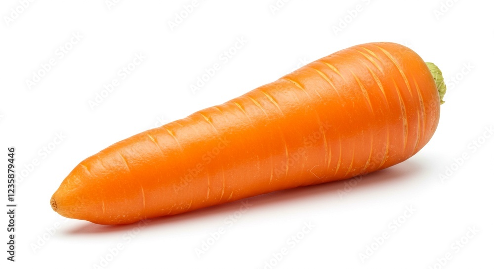 Fresh Orange Carrot Single Vegetable Isolated on White Background Healthy Food Vitamin A Rich Fresh Orange Carrot Single Vegetable Isolated on White Background Healthy Food Vitamin A Rich
