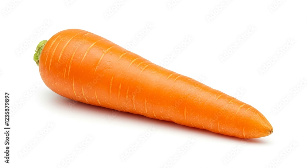 Fresh Orange Carrot Vegetable Single Isolated on White Background Healthy Food Ingredient Fresh Orange Carrot Vegetable Single Isolated on White Background Healthy Food Ingredient