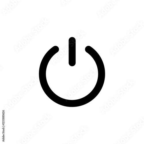 power button icon . turn on and off switch vector sign.