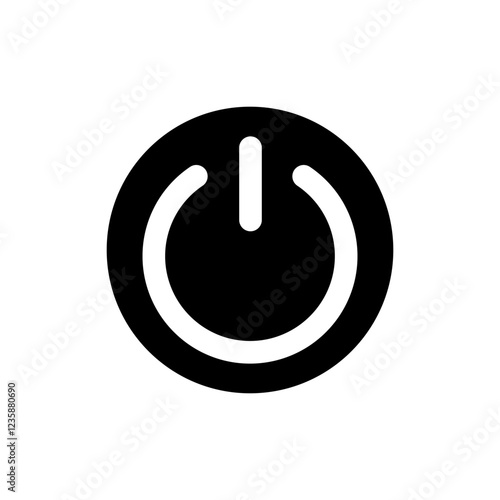 power button icon . turn on and off switch vector sign.