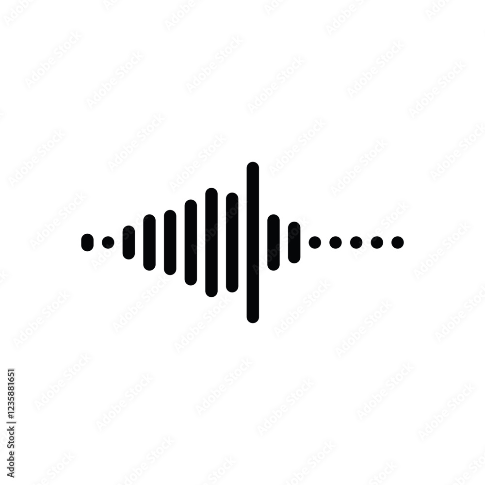 Sound waves icon isolated on white background Sound waves icon isolated on white background