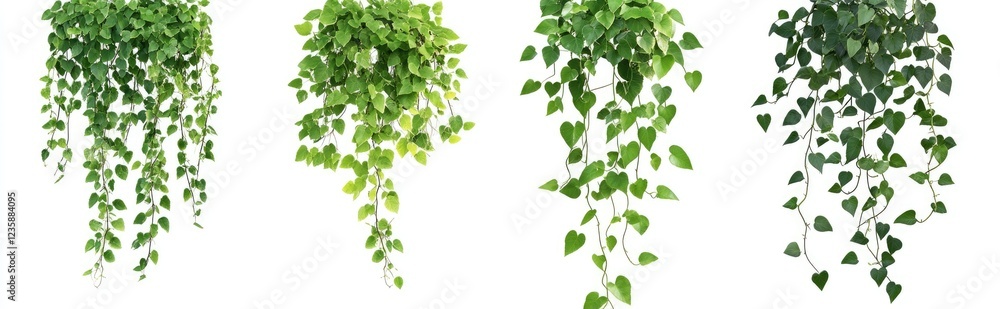 Green plants on white background Green plants on white background