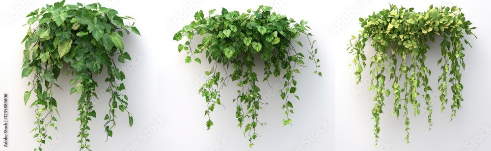 Obraz premium Green plants on white background