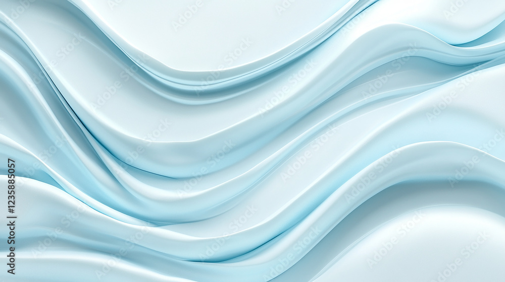 Elegant wavy light blue lines on a white background Elegant wavy light blue lines on a white background