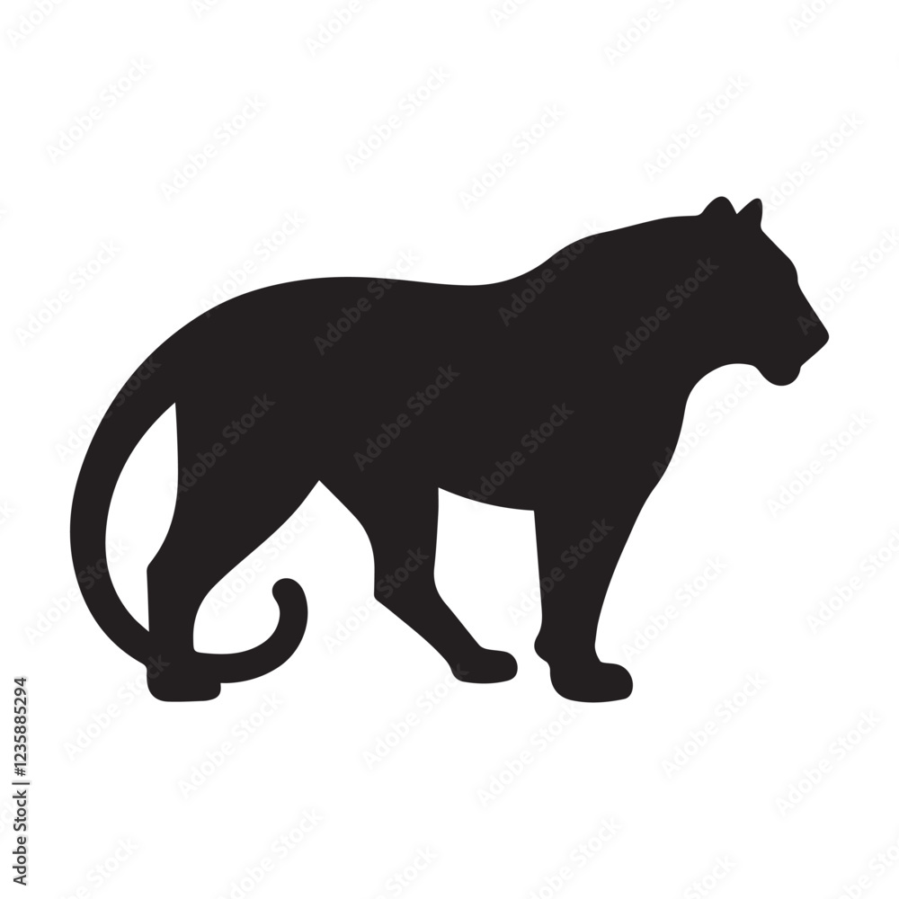 silhouette of a tiger silhouette of a tiger