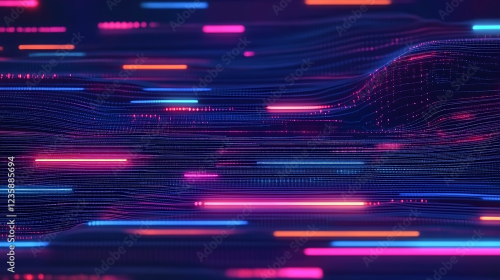 Abstract digital network glowing lines Abstract digital network glowing lines