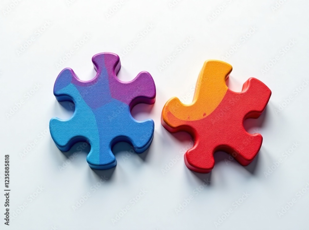 Obraz premium Intricate Puzzle Connection, Dynamic Design