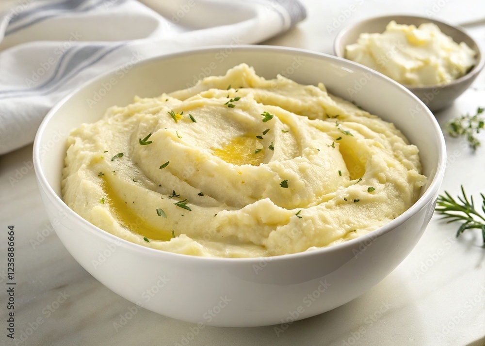 Mashed Potatoes in White Bowl: Creamy and Comforting Goodness Mashed Potatoes in White Bowl: Creamy and Comforting Goodness