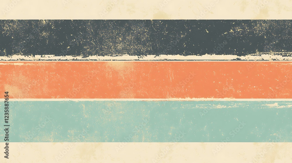 Fototapeta premium Retro vintage horizontal striped background graphic