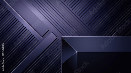 Abstract Dark Geometric Background with Sleek Lines and Textures