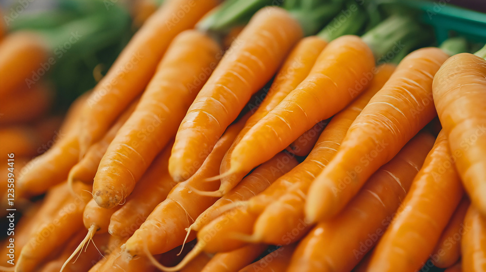 Fresh Organic Carrots Stacked at the Market - Vibrant Farm to Table Produce for Healthy Eating Fresh Organic Carrots Stacked at the Market - Vibrant Farm to Table Produce for Healthy Eating