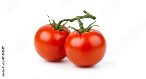 Wallpaper Mural Fresh Red Tomatoes on the Vine Isolated on White Background Perfect for Recipes and Food Photography Torontodigital.ca