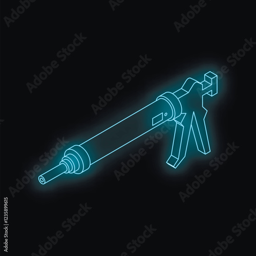 Professional skeleton gun for silicone or glue applying sealant on black background