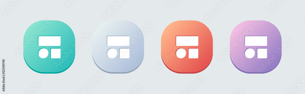 Grid solid icon in flat design style. Application signs vector illustration. Grid solid icon in flat design style. Application signs vector illustration.