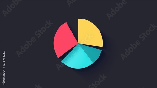 Vibrant 3D Colorful Pie Chart on Dark Background Free Download Vibrant 3D Colorful Pie Chart on Dark Background - GFXLoad