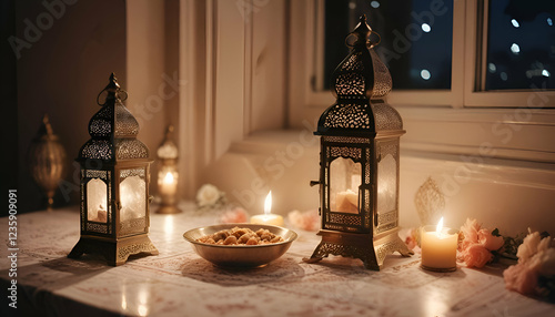 ramadan food decoration, culture and religion photo