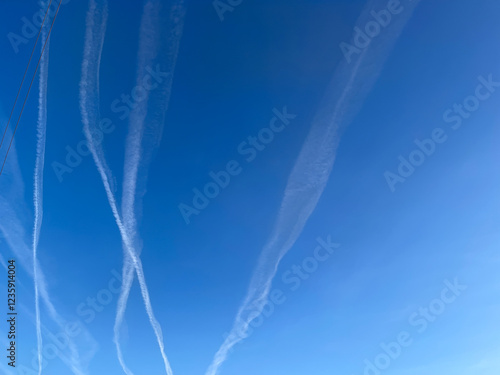 traces of chemtrails in the sky