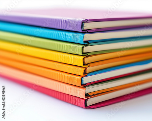 Wallpaper Mural Vibrant Stack of Blank Notebooks Torontodigital.ca