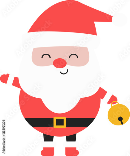 Santa holding Christmas bell 