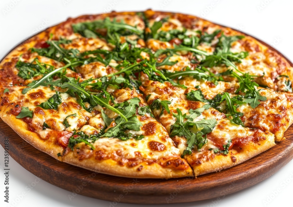 Delicious Pizza with Arugula and Cheese Delicious Pizza with Arugula and Cheese