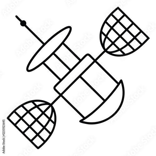 Satellite Communication Icon Vector Illustration Design for Digital Network and Technology
