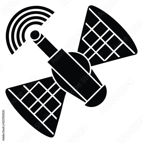 Satellite Communication Icon Vector Illustration Design for Digital Network and Technology