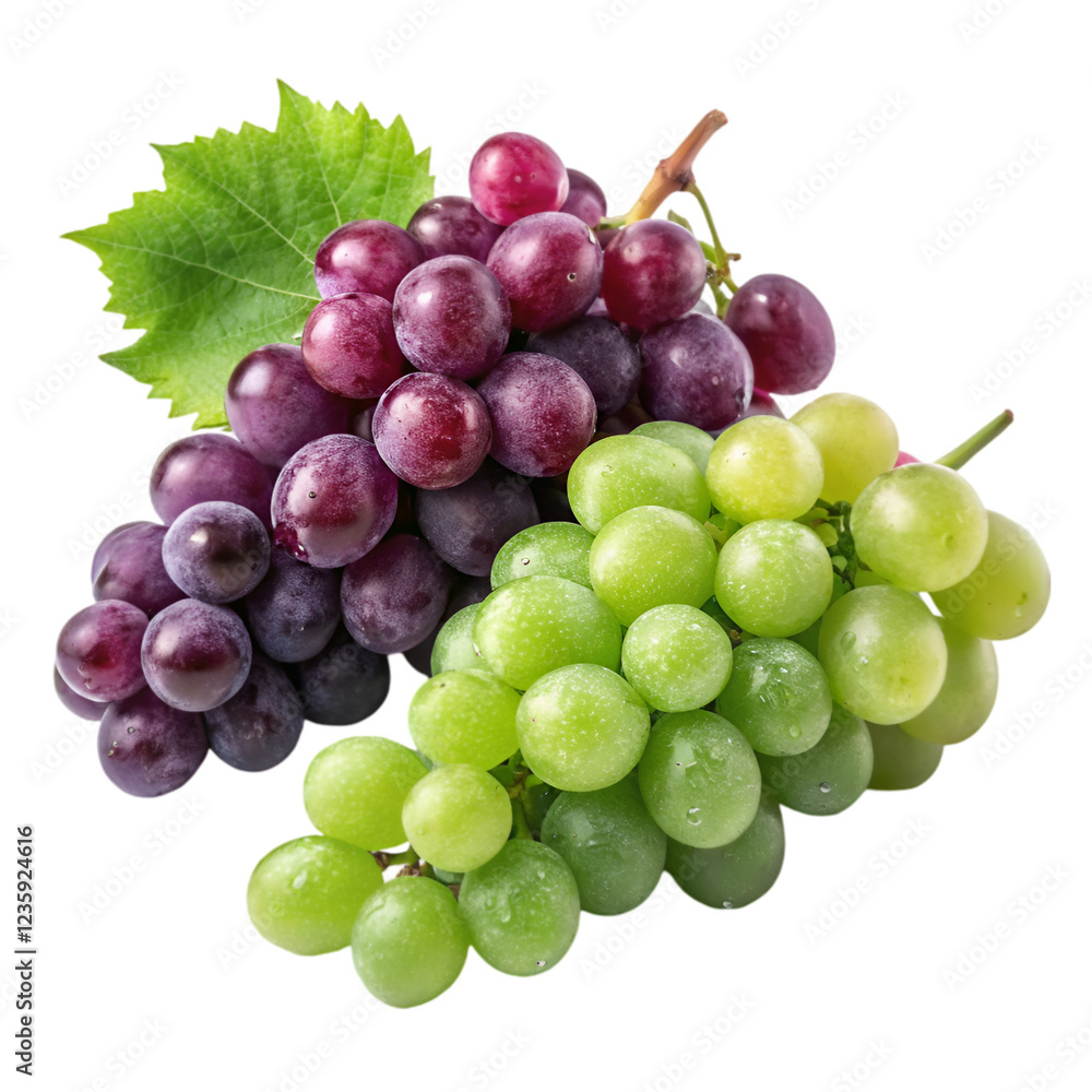 Fototapeta premium Fresh grapes on white