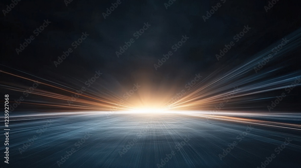 Obraz premium A dark sky with a bright light shining through it