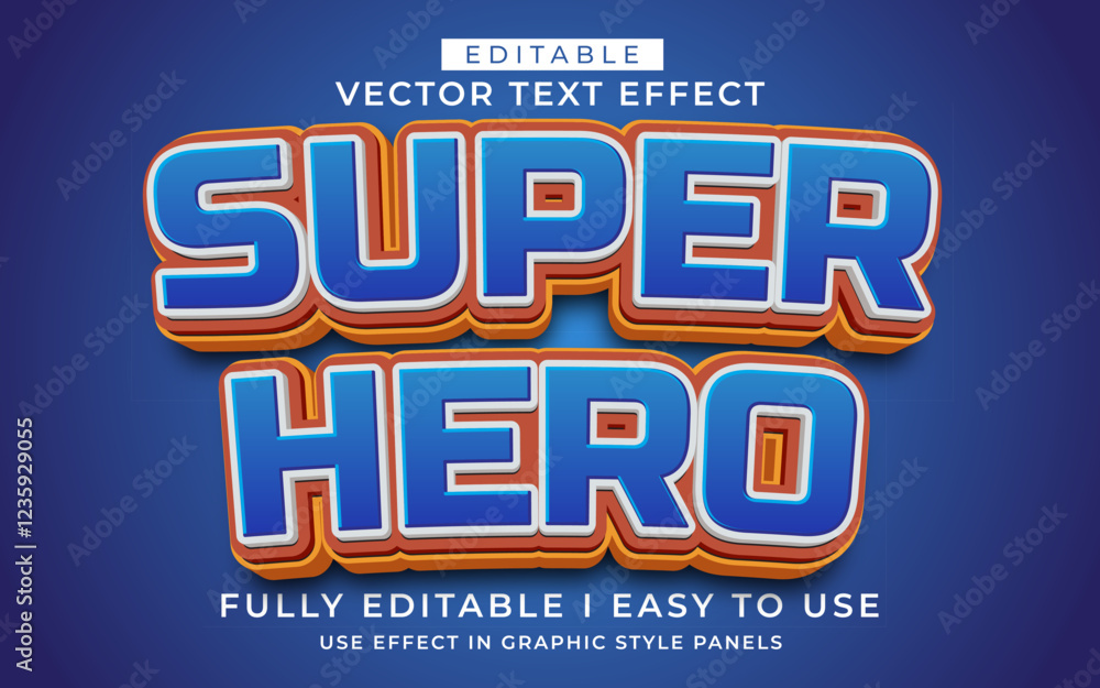 3d editable super hero text effect typography style template 3d editable super hero text effect typography style template
