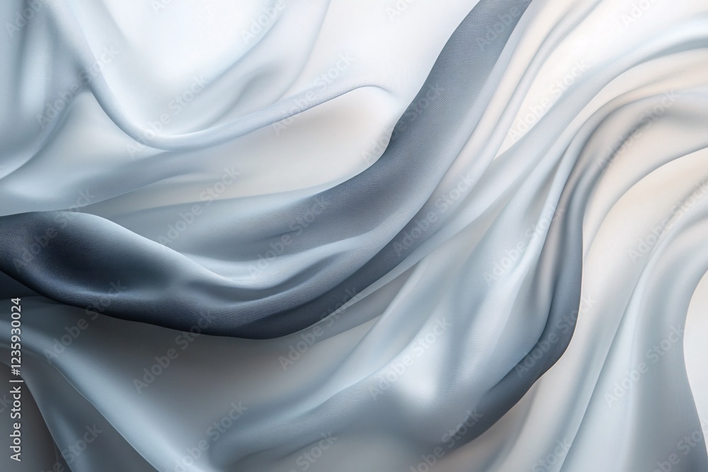 Obraz premium Elegant Draped Fabric in Shades of Grey and White