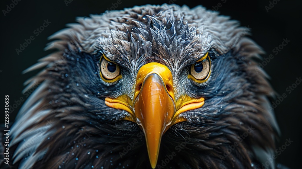 Fototapeta premium Crisp and Vivid Close-Up of an Eagle Captured with the Best Techniques