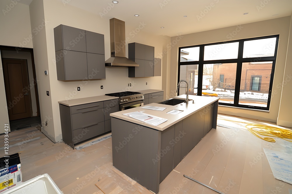 Modern Kitchen Under Construction Modern Kitchen Under Construction