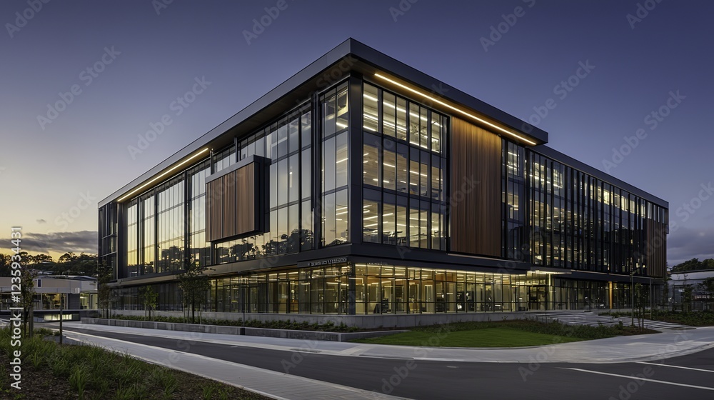 Office building glowing in golden dusk light, framed by urban skyline, evoking a sense of modern ambition and quiet reflection. Office building glowing in golden dusk light, framed by urban skyline, evoking a sense of modern ambition and quiet reflection.
