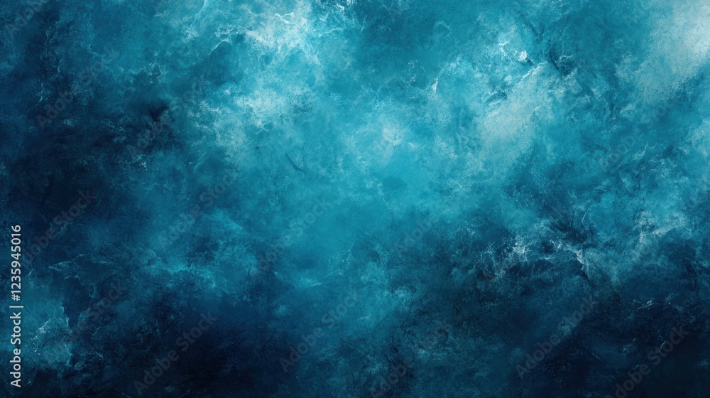 Fototapeta premium Abstract Teal Ocean Depth: A Textured Masterpiece