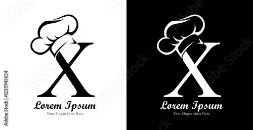 The logo design is in the shape of a chef's hat combined with the letter X