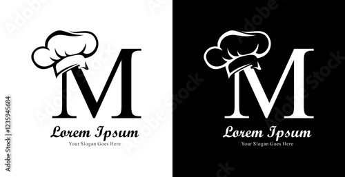 The logo design is in the shape of a chef's hat combined with the letter M