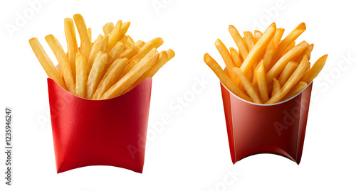 Crispy French Fries in Red Container