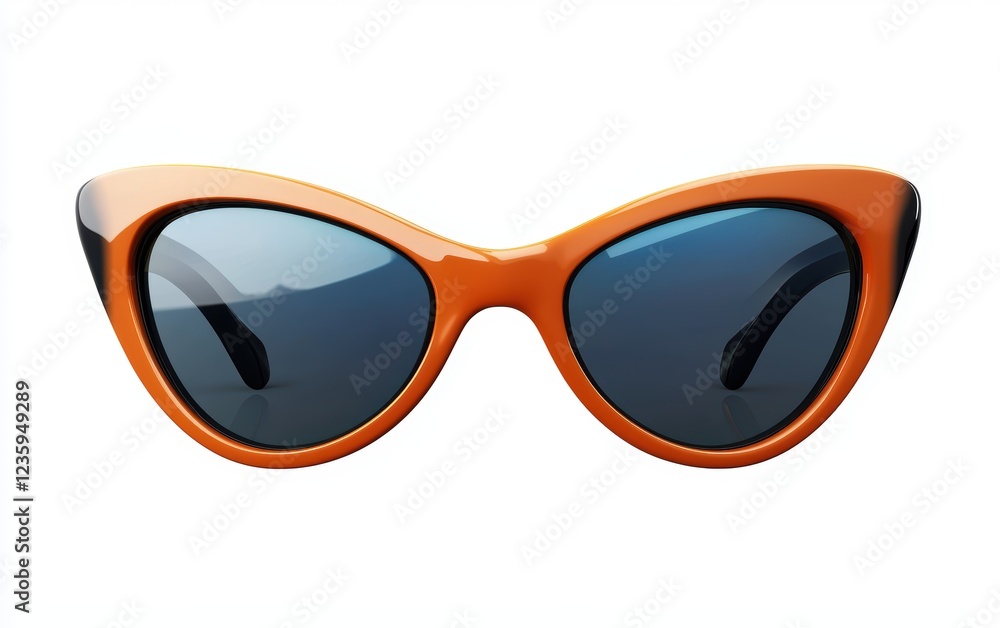 Chic sunglasses with a cat-eye frame isolated on a white background Chic sunglasses with a cat-eye frame isolated on a white background