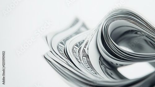 Close-up view of cash money american dollars. Finance and business concept.Shallow depth of field. photo