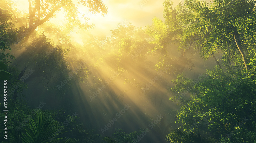 Serene Forest Mist Wallpaper Serene Forest Mist Wallpaper
