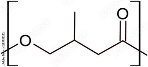 Chemical Structure of polyhydroybutyrate Polymer