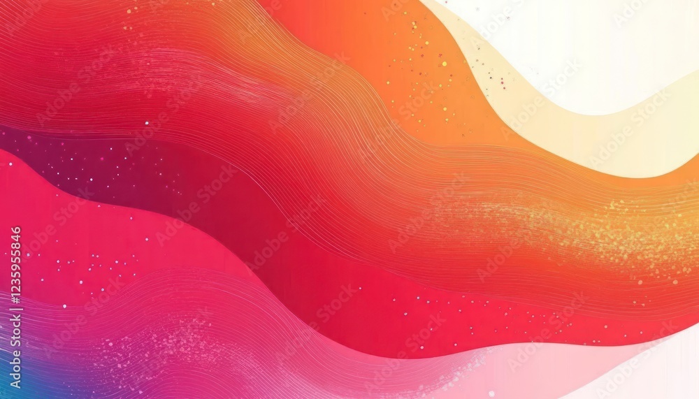 Abstract Colorful Waves with Subtle Sparkle Abstract Colorful Waves with Subtle Sparkle